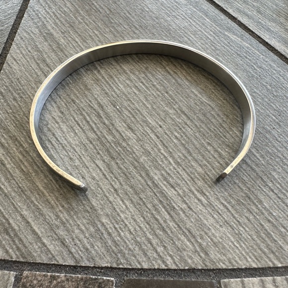 Silver Cuff Style Stackable Bangle Bracelet - Picture 3 of 8